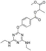 1-METHOXY-1-OXOPROPAN-2-YL 4-(4,6-BIS(ETHYLAMINO)-1,3,5-TRIAZIN-2-YLOXY)BENZOATE Struktur