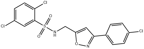 2,5-DICHLORO-N-([3-(4-CHLOROPHENYL)-5-ISOXAZOLYL]METHYL)BENZENESULFONAMIDE Struktur