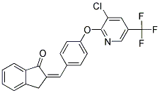 2-((4-(3-CHLORO-5-(TRIFLUOROMETHYL)-2-PYRIDYLOXY)PHENYL)METHYLENE)INDAN-1-ONE Struktur