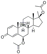 1,4-ANDROSTADIEN-17-ALPHA-METHYL-6-BETA, 17-BETA-DIOL-3-ONE DIACETATE Struktur