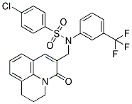 4-CHLORO-N-[(2,3-DIHYDRO-5-OXO-(1H,5H)-BENZO[IJ]QUINOLIZIN-6-YL)METHYL]-N-[3-(TRIFLUOROMETHYL)PHENYL]BENZENESULPHONAMIDE Struktur