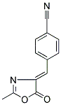 (Z)-[4-P-CYANOPHENYLMETHYLENE]-2-METHYL-OXAZOL-5-ONE Struktur