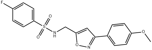 4-FLUORO-N-([3-(4-METHOXYPHENYL)-5-ISOXAZOLYL]METHYL)BENZENESULFONAMIDE Struktur