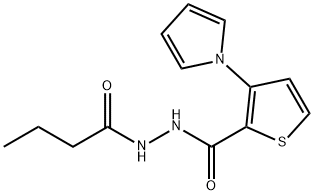 N'-BUTYRYL-3-(1H-PYRROL-1-YL)-2-THIOPHENECARBOHYDRAZIDE Struktur