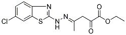 ETHYL 4-[2-(6-CHLORO-1,3-BENZOTHIAZOL-2-YL)HYDRAZONO]-2-OXOPENTANOATE Struktur