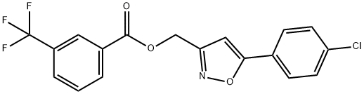 [5-(4-CHLOROPHENYL)-3-ISOXAZOLYL]METHYL 3-(TRIFLUOROMETHYL)BENZENECARBOXYLATE Struktur