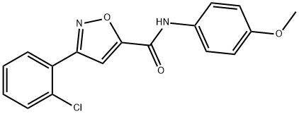 3-(2-CHLOROPHENYL)-N-(4-METHOXYPHENYL)-5-ISOXAZOLECARBOXAMIDE Struktur