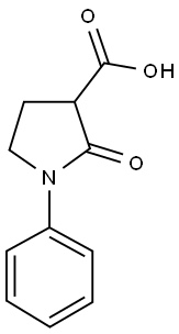 1-PHENYL-2-OXO-3-PYRROLIDINECARBOXYLIC ACID Struktur