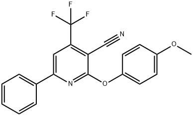 2-(4-METHOXYPHENOXY)-6-PHENYL-4-(TRIFLUOROMETHYL)NICOTINONITRILE Struktur