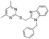 1-BENZYL-2-([(4,6-DIMETHYLPYRIMIDIN-2-YL)THIO]METHYL)-1H-BENZIMIDAZOLE Struktur