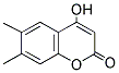 4-HYDROXY-6,7-DIMETHYL-2H-CHROMEN-2-ONE Struktur