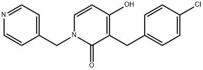 3-(4-CHLOROBENZYL)-4-HYDROXY-1-(4-PYRIDINYLMETHYL)-2(1H)-PYRIDINONE Struktur