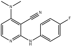 4-(DIMETHYLAMINO)-2-(4-FLUOROANILINO)NICOTINONITRILE Struktur