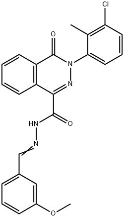 3-(3-CHLORO-2-METHYLPHENYL)-N'-[(E)-(3-METHOXYPHENYL)METHYLIDENE]-4-OXO-3,4-DIHYDRO-1-PHTHALAZINECARBOHYDRAZIDE Struktur
