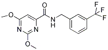 2,6-DIMETHOXY-N-(3-(TRIFLUOROMETHYL)BENZYL)PYRIMIDINE-4-CARBOXAMIDE Struktur