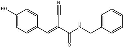 (E)-N-BENZYL-2-CYANO-3-(4-HYDROXYPHENYL)-2-PROPENAMIDE Struktur