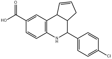 4-(4-CHLOROPHENYL)-3A,4,5,9B-TETRAHYDRO-3H-CYCLOPENTA[C]QUINOLINE-8-CARBOXYLIC ACID Struktur