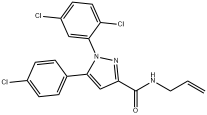 N-ALLYL-5-(4-CHLOROPHENYL)-1-(2,5-DICHLOROPHENYL)-1H-PYRAZOLE-3-CARBOXAMIDE Struktur