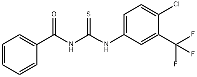 N-BENZOYL-N'-[4-CHLORO-3-(TRIFLUOROMETHYL)PHENYL]THIOUREA Struktur