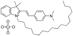 3,3-DIMETHYL-2-(4-DIMETHYLAMINOSTYRYL)-1-OCTADECYLINDOLIUM PERCHLORATE Struktur