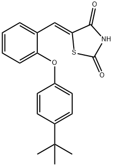 5-((Z)-(2-[4-(TERT-BUTYL)PHENOXY]PHENYL)METHYLIDENE)-1,3-THIAZOLANE-2,4-DIONE Struktur