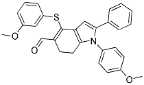 1-(4-METHOXYPHENYL)-4-[(3-METHOXYPHENYL)SULFANYL]-2-PHENYL-6,7-DIHYDRO-1H-INDOLE-5-CARBALDEHYDE Struktur