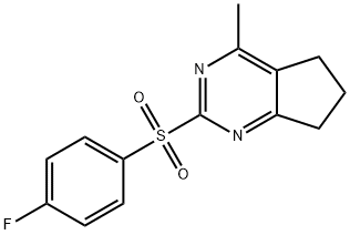 2-[(4-FLUOROPHENYL)SULFONYL]-4-METHYL-6,7-DIHYDRO-5H-CYCLOPENTA[D]PYRIMIDINE Struktur