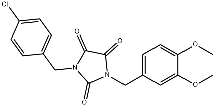 1-(4-CHLOROBENZYL)-3-(3,4-DIMETHOXYBENZYL)-1H-IMIDAZOLE-2,4,5(3H)-TRIONE Struktur