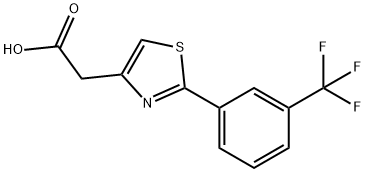 2-(2-[3-(TRIFLUOROMETHYL)PHENYL]-1,3-THIAZOL-4-YL)ACETIC ACID Struktur