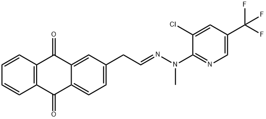 2-(9,10-DIOXO-9,10-DIHYDRO-2-ANTHRACENYL)ACETALDEHYDE N-[3-CHLORO-5-(TRIFLUOROMETHYL)-2-PYRIDINYL]-N-METHYLHYDRAZONE Struktur