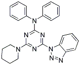 4-(1H-BENZO[D][1,2,3]TRIAZOL-1-YL)-N,N-DIPHENYL-6-(PIPERIDIN-1-YL)-1,3,5-TRIAZIN-2-AMINE Struktur