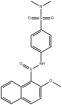 4-([(2-METHOXY-1-NAPHTHYL)SULFINYL]AMINO)-N,N-DIMETHYLBENZENESULFONAMIDE Struktur