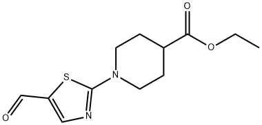 ETHYL 1-(5-FORMYL-1,3-THIAZOL-2-YL)-4-PIPERIDINECARBOXYLATE Struktur