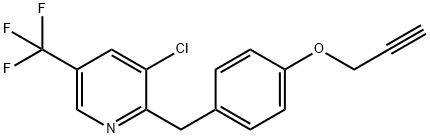 3-CHLORO-2-[4-(2-PROPYNYLOXY)BENZYL]-5-(TRIFLUOROMETHYL)PYRIDINE Struktur