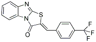 (2Z)-2-[4-(TRIFLUOROMETHYL)BENZYLIDENE][1,3]THIAZOLO[3,2-A]BENZIMIDAZOL-3(2H)-ONE Struktur