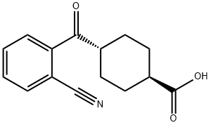 TRANS-4-(2-CYANOBENZOYL)CYCLOHEXANE-1-CARBOXYLIC ACID Struktur