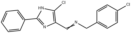 (4-CHLOROPHENYL)-N-[(5-CHLORO-2-PHENYL-1H-IMIDAZOL-4-YL)METHYLENE]METHANAMINE Struktur