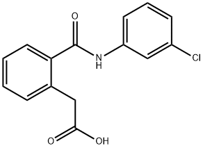 2-(2-(N-(3-CHLOROPHENYL)CARBAMOYL)PHENYL)ACETIC ACID Struktur