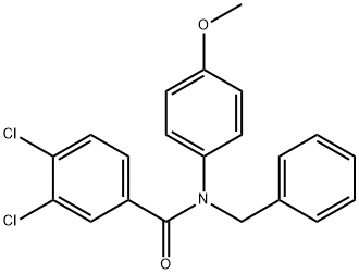 N-BENZYL-3,4-DICHLORO-N-(4-METHOXYPHENYL)BENZENECARBOXAMIDE Struktur