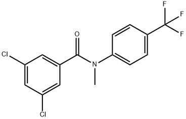 3,5-DICHLORO-N-METHYL-N-[4-(TRIFLUOROMETHYL)PHENYL]BENZENECARBOXAMIDE Struktur