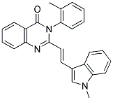 (E)-2-(2-(1-METHYL-1H-INDOL-3-YL)VINYL)-3-O-TOLYLQUINAZOLIN-4(3H)-ONE Struktur