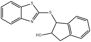 1-(1,3-BENZOTHIAZOL-2-YLSULFANYL)-2-INDANOL Struktur