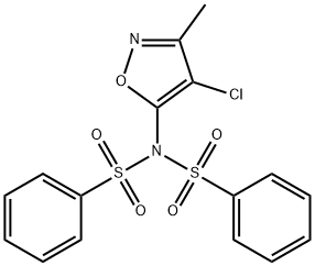 N-(4-CHLORO-3-METHYL-5-ISOXAZOLYL)-N-(PHENYLSULFONYL)BENZENESULFONAMIDE Struktur