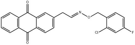 2-(9,10-DIOXO-9,10-DIHYDRO-2-ANTHRACENYL)ACETALDEHYDE O-(2-CHLORO-4-FLUOROBENZYL)OXIME Struktur