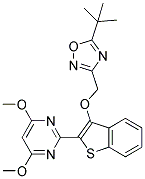 2-[3-((5-TERT-BUTYL-1,2,4-OXADIAZOL-3-YL)METHOXY)BENZOTHIOPHEN-2-YL]-4,6-DIMETHOXYPYRIMIDINE Struktur