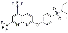 4-([5,7-BIS(TRIFLUOROMETHYL)[1,8]NAPHTHYRIDIN-2-YL]OXY)-N,N-DIETHYLBENZENESULFONAMIDE Struktur