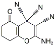 2-AMINO-5-OXO-5,6,7,8-TETRAHYDRO-4H-CHROMENE-3,4,4-TRICARBONITRILE Struktur