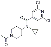 N-(1-ACETYLPIPERIDIN-4-YL)-2,6-DICHLORO-N-(CYCLOPROPYL)PYRIDINE-4-CARBOXAMIDE Structure