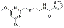 N-[2-[(4,6-DIMETHOXYPYRIMIDIN-2-YL)METHYLTHIO]ETHYL]THIOPHENE-2-CARBOXAMIDE Struktur