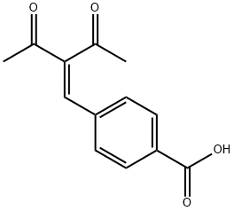 4-(2-ACETYL-3-OXO-1-BUTENYL)BENZENECARBOXYLIC ACID Struktur